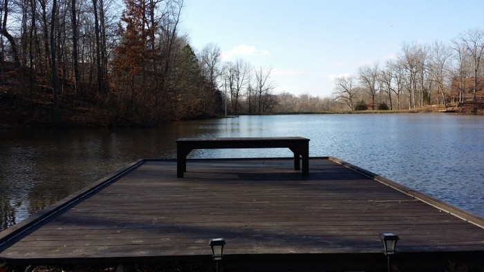 view of lake from dock