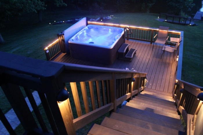 View of Hot Tub from Porch